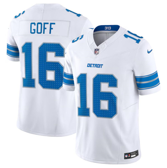 Men's Detroit Lions #16 Jared Goff White 2024 F.U.S.E. Vapor Limited Football Stitched Jersey - Click Image to Close